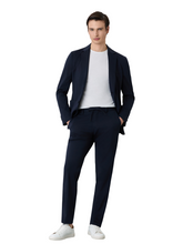 Jersey Suit Trousers With Coin Pocket In Stretch Blend